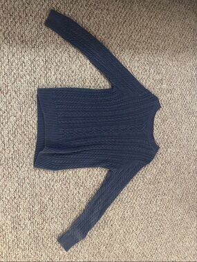Amazon Essentials Navy Cable Knit Crewneck Sweater